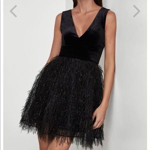 NWT BCBGMaxazria Metallic Skater Dress